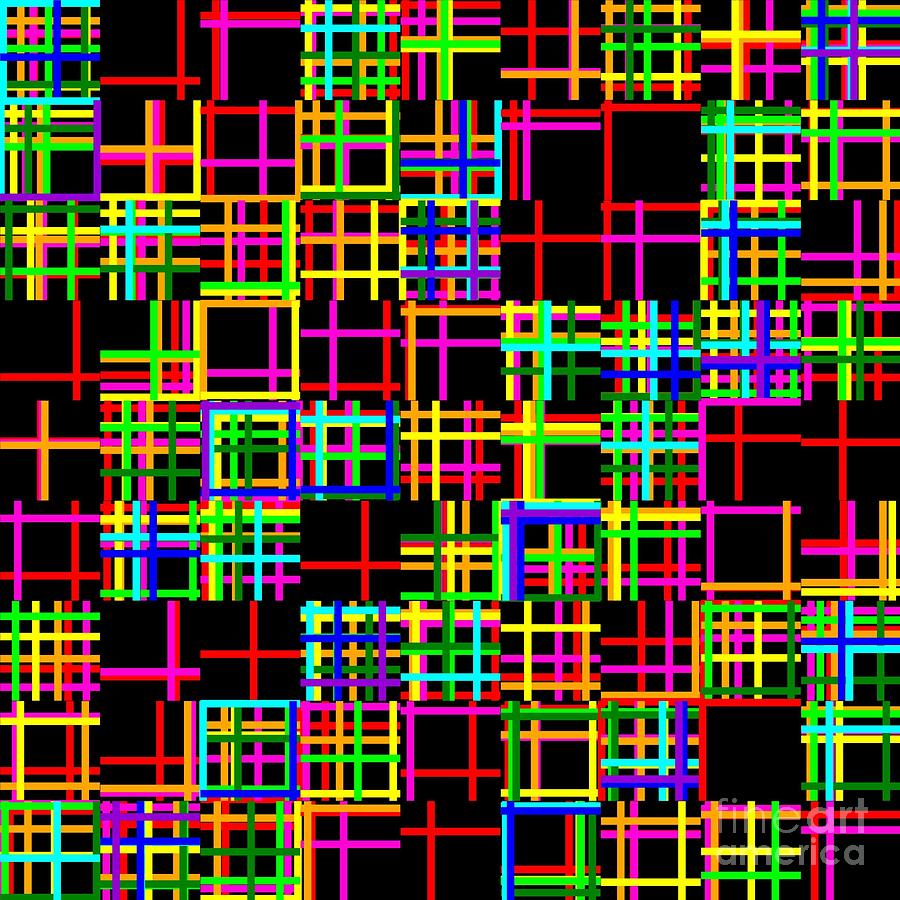 Sudoku Random Criss-Crossed Lines Digital Art by Ron Brown