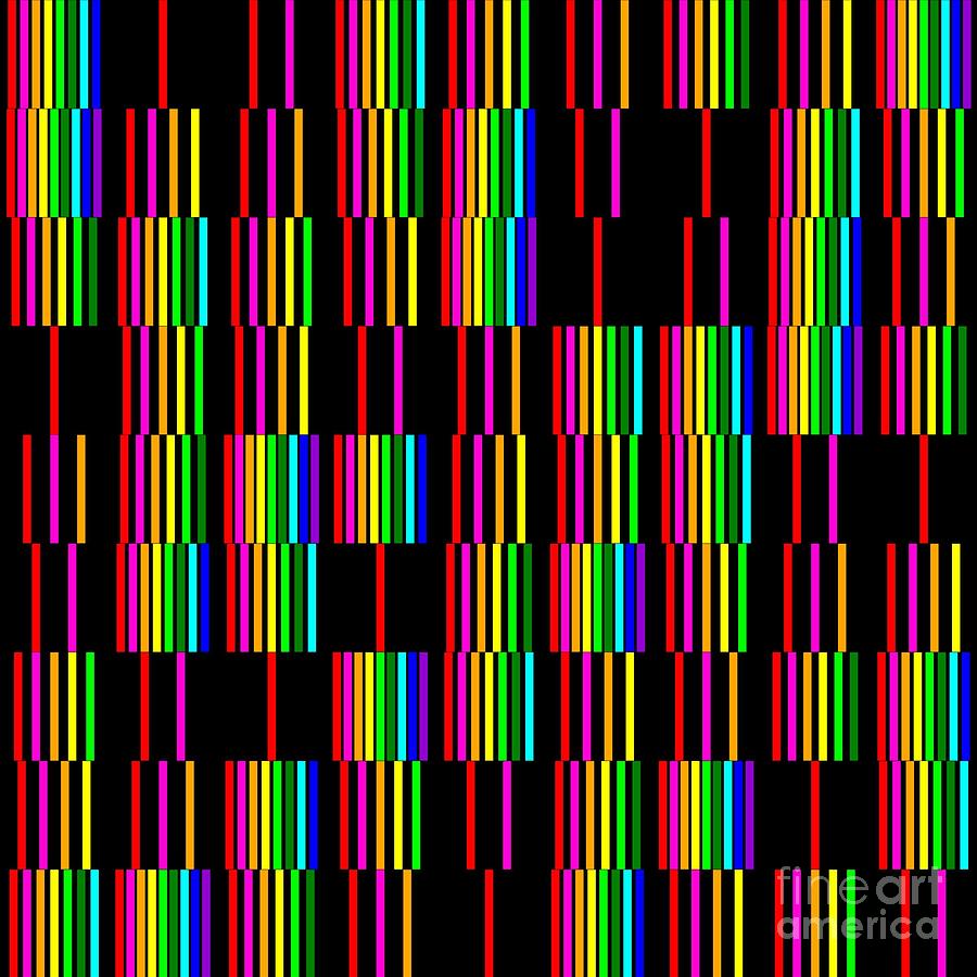 Red Digital Art - Sudoku Regular Vertical Lines by Ron Brown