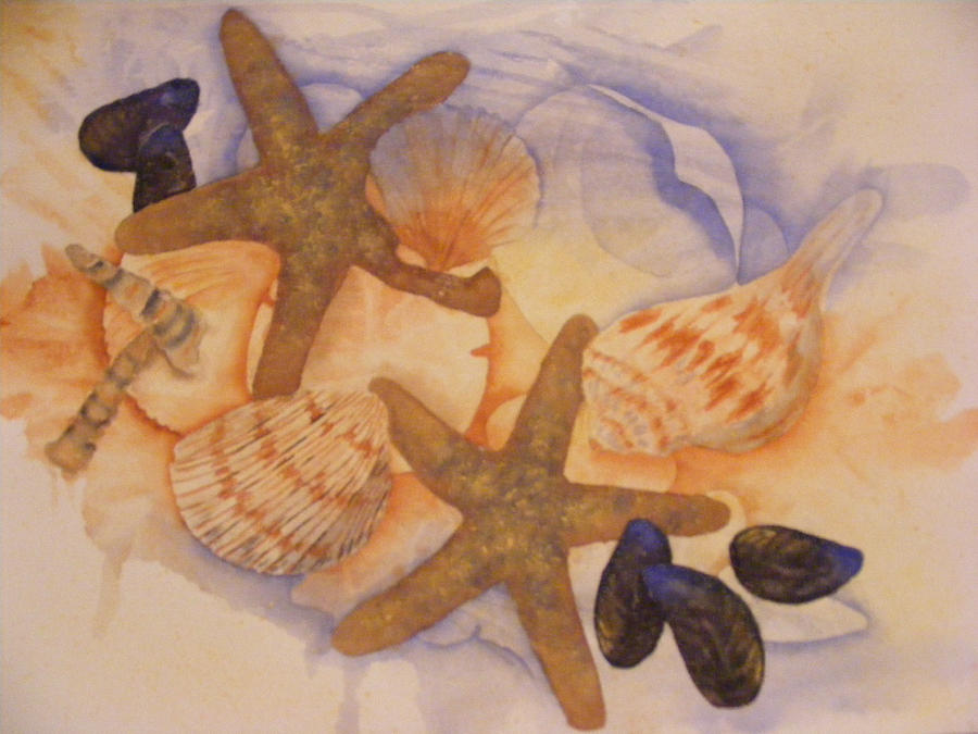 Sue's Seashells Painting by Carol Bruno | Fine Art America