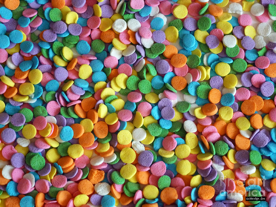 Circles Photograph - Sugar Confetti by Two Hivelys