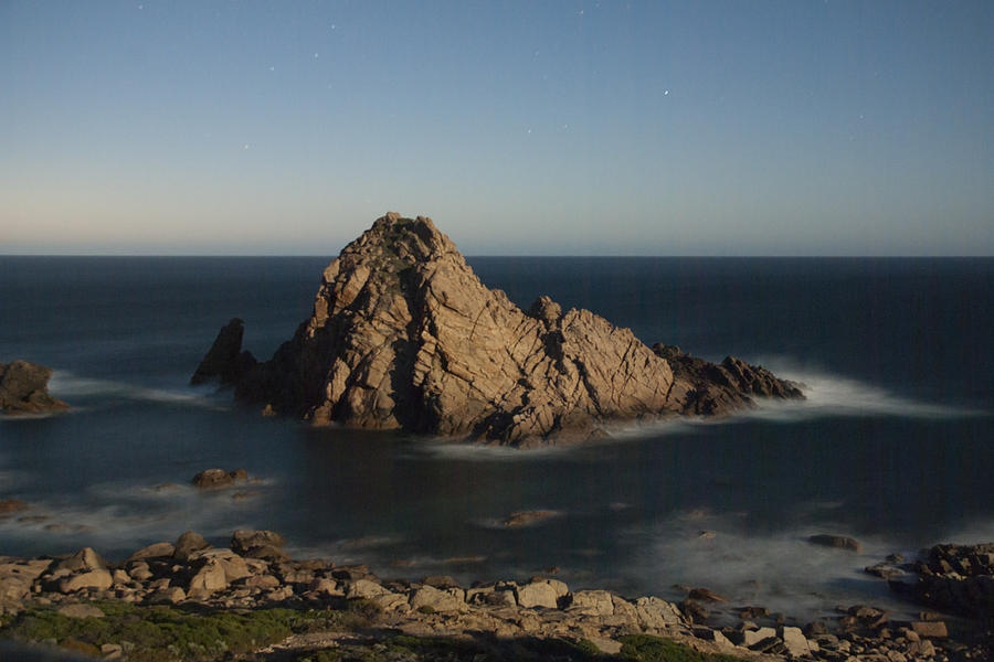 Sugarloaf Rock Moonlit Photograph by Robert Caddy