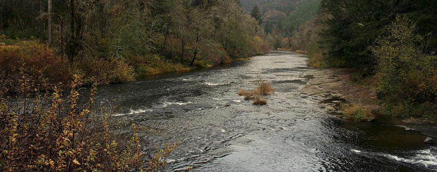 River Photograph - Suislaw River Panorama by Mary Gaines River Photograph - Suislaw River Panorama by Mary Gaines