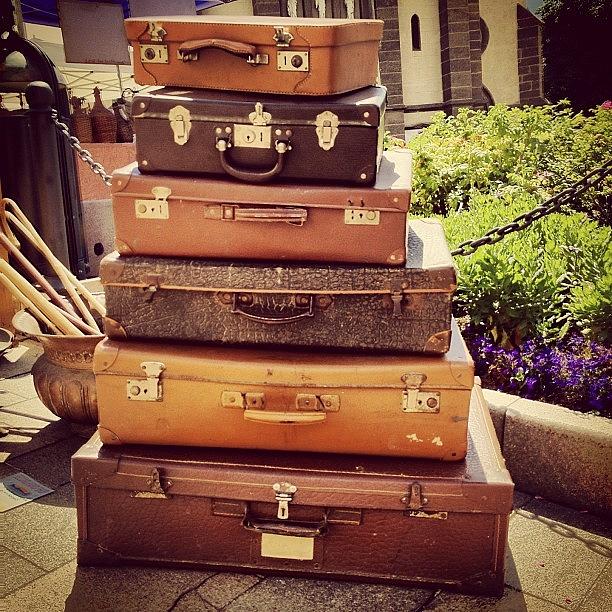 Vintage Photograph - Suitcases by Luisa Azzolini