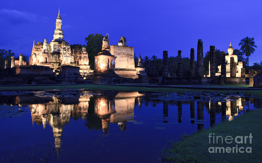 Sukho-thai historical temple Photograph by Anek Suwannaphoom