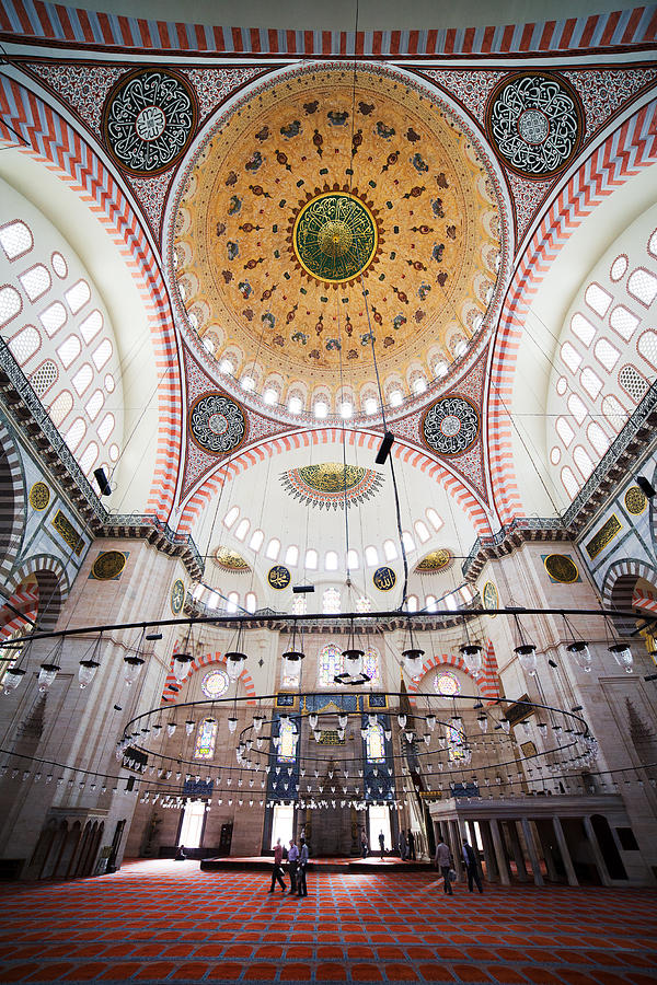 Architecture Photograph - Suleymaniye Mosque Interior by Artur Bogacki