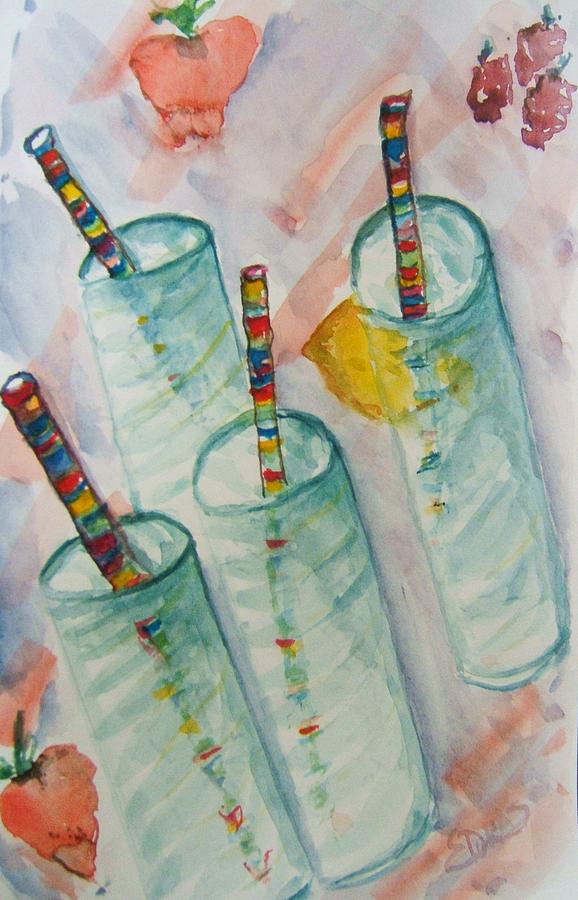 Summer Beverage Stuff Painting by Elaine Duras