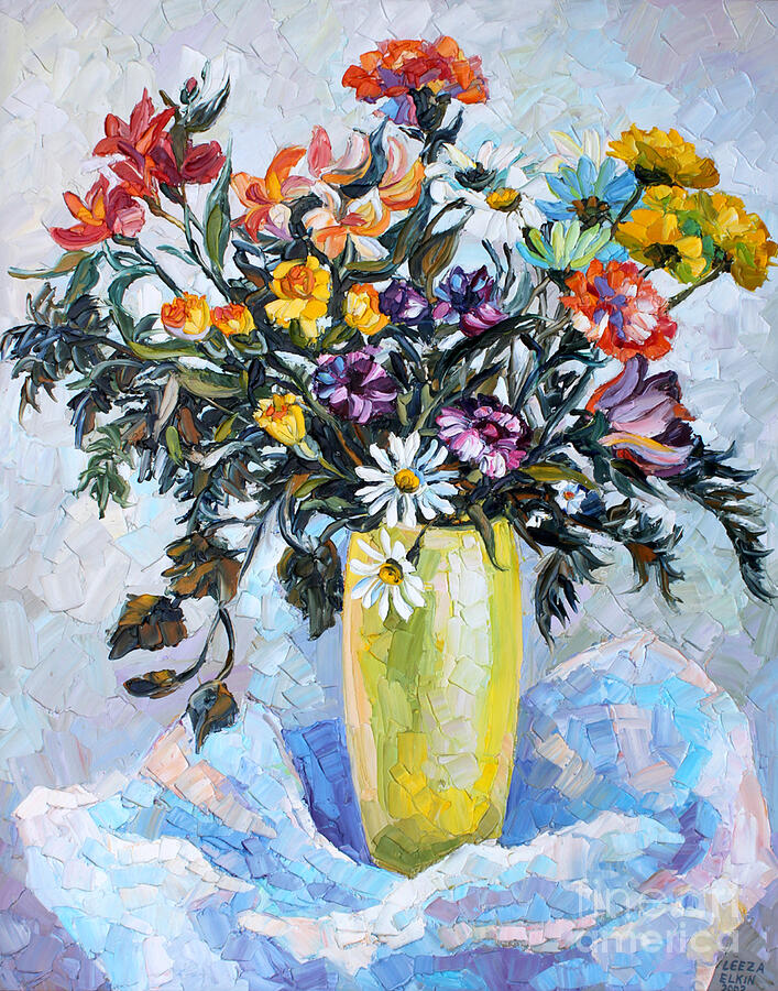 Summer Bouquet Painting by Elizabeth Elkin | Fine Art America