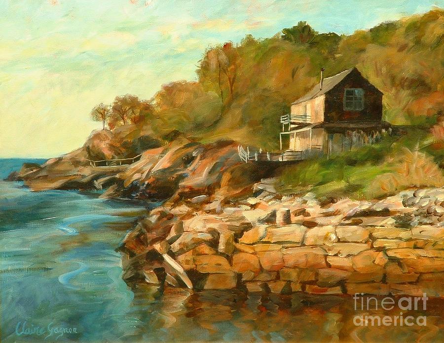 Summer cottage Painting by Claire Gagnon