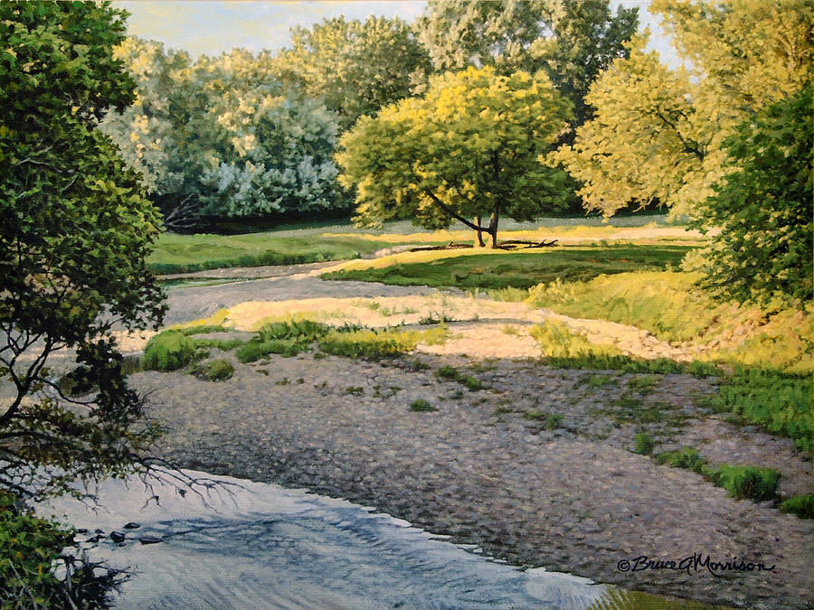 Summer Evening Along the Creek Painting by Bruce Morrison