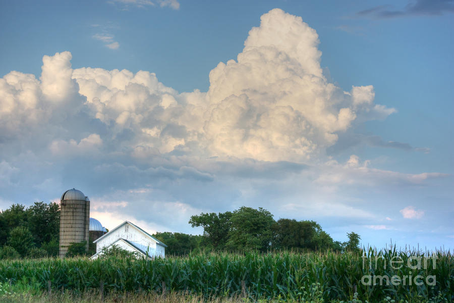 Summer Farm in Clouds Photograph by David Bearden