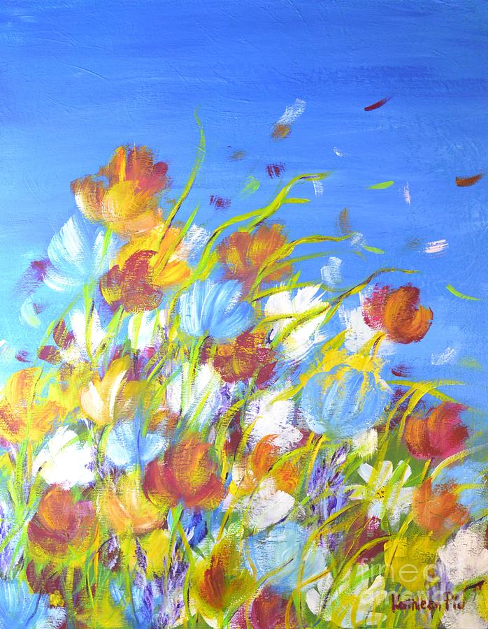 Summer Flowers Painting by Kathleen Pio