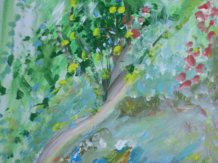 Summer Garden Painting by Judith Desrosiers