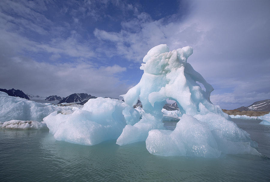 Summer Icebergs, Spitsbergen Island Photograph by Tui De Roy