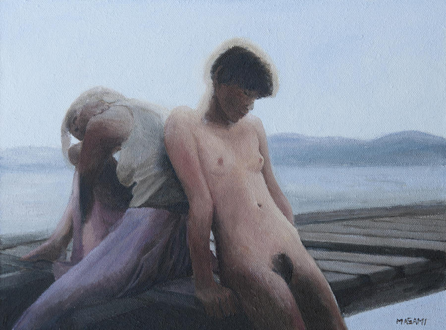 Summer Lake Painting by Masami Iida