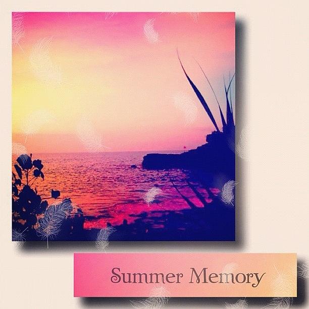 Typography Photograph - Summer Memory ☀😊🌊 by Liana Gunawan