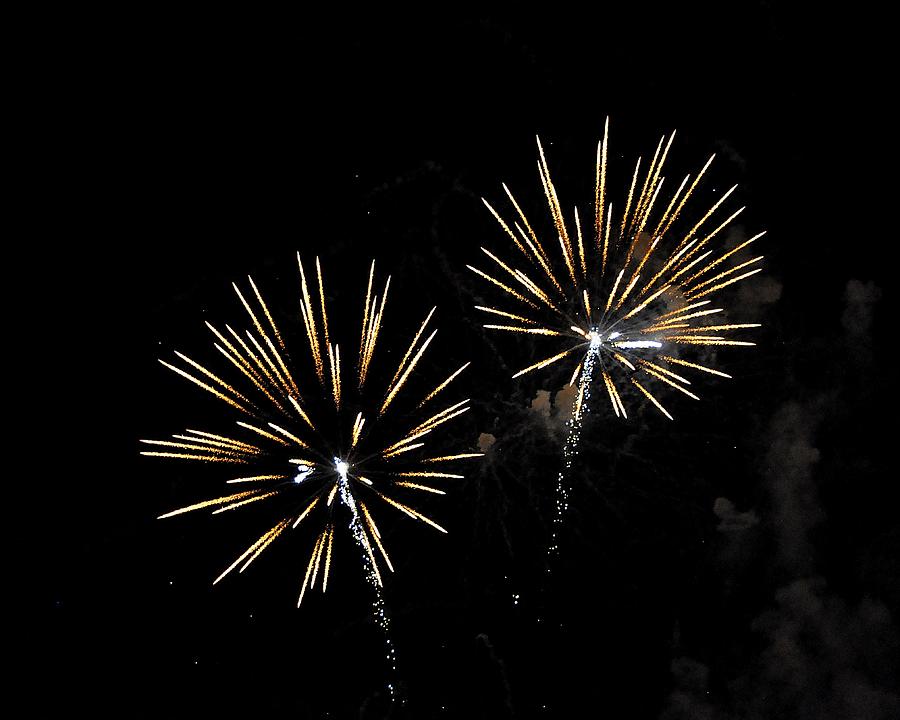 Summer Night Fireworks Photograph by John Black