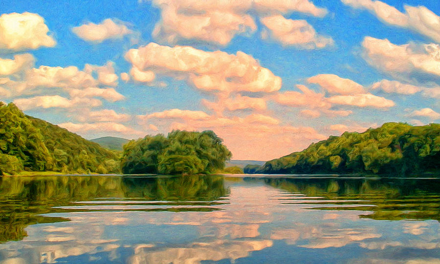 Summer on the River Painting by Dominic Piperata