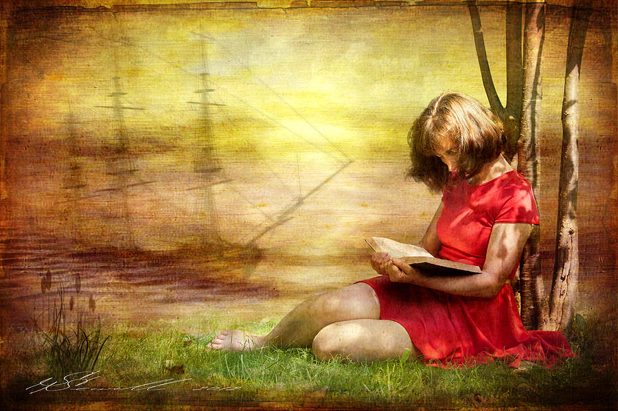 Summer Reading Digital Art by Svetlana Sewell