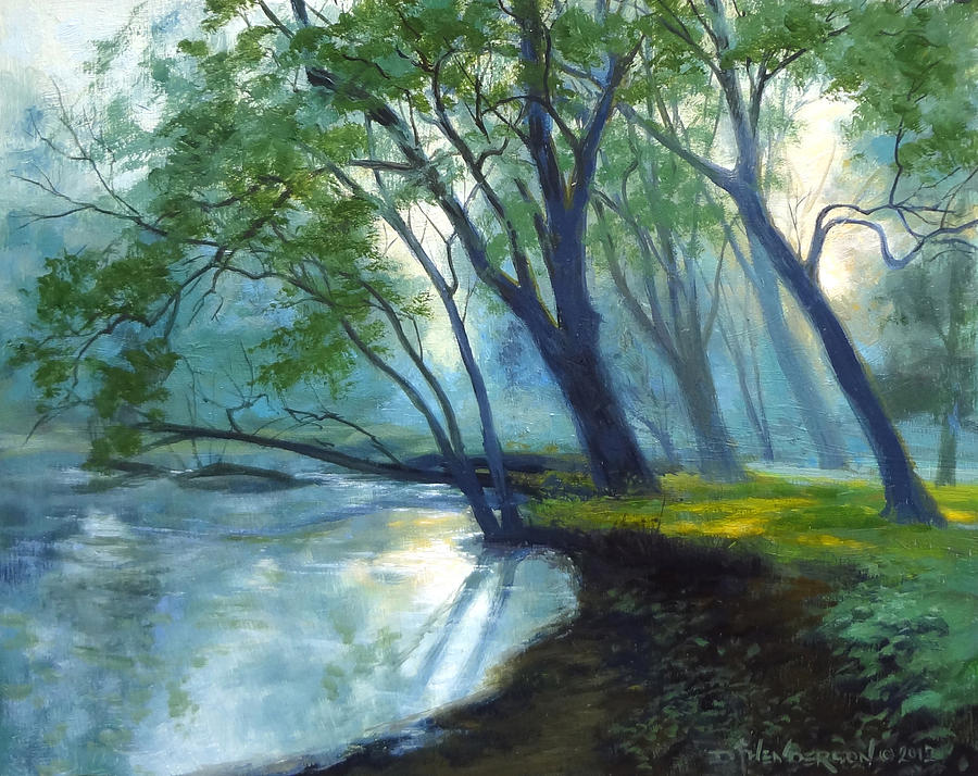 Summer Reflection Painting by David Henderson - Fine Art America