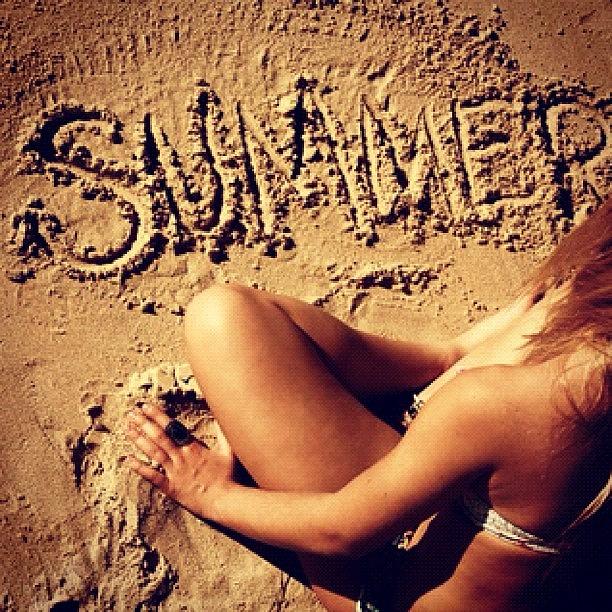 Summer Photograph - #summer #sand #beach #blonde #girl by Isidora Leyton