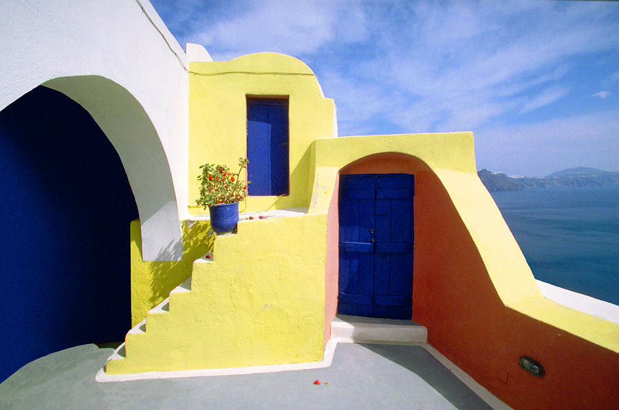Santorini Photograph - Summer Sleeping House-Santorini by John Galbo