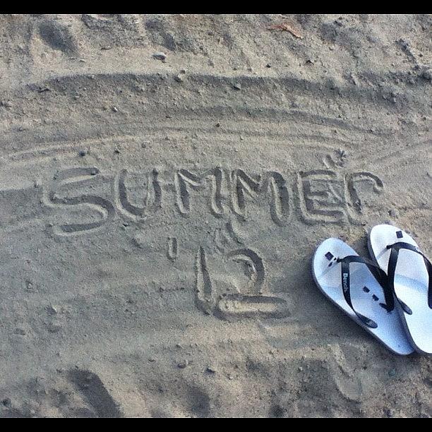 Summer Photograph - #summer #summer2012 #sand #writing #2012 by Jamiee Spenncer