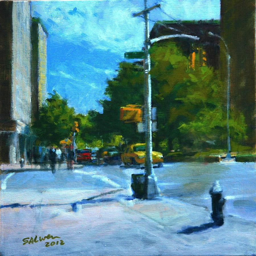 Summer Morning on Upper Broadway Painting by Peter Salwen