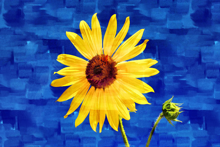 Summer Sunflower Painting Painting by Tracie Schiebel
