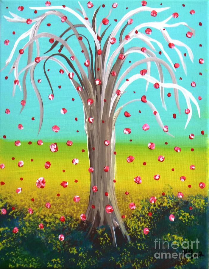 Summer Painting - Summer Wishing Tree by Alys Caviness-Gober
