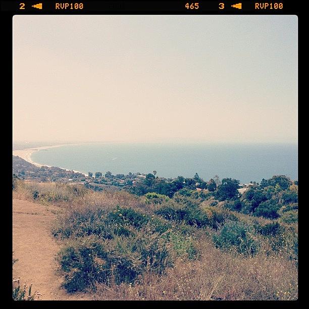 Los Angeles Photograph - Summit of Los Liones hiking trail Pacific Palisades CA by Lana Rushing