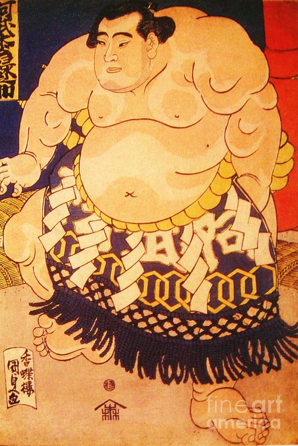 Sumo Wrestler Painting by Thea Recuerdo