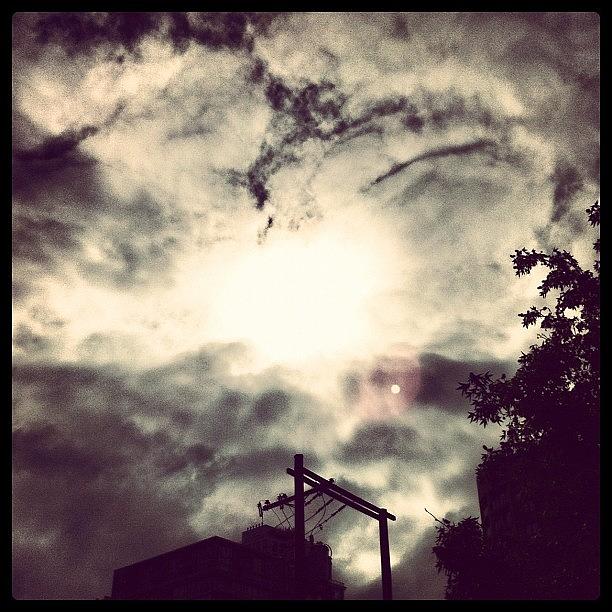 Beautiful Photograph - #sun #burning Through The #clouds by Eric Prudhomme