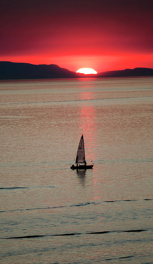 Sun down sailing Photograph by Terry Dadswell