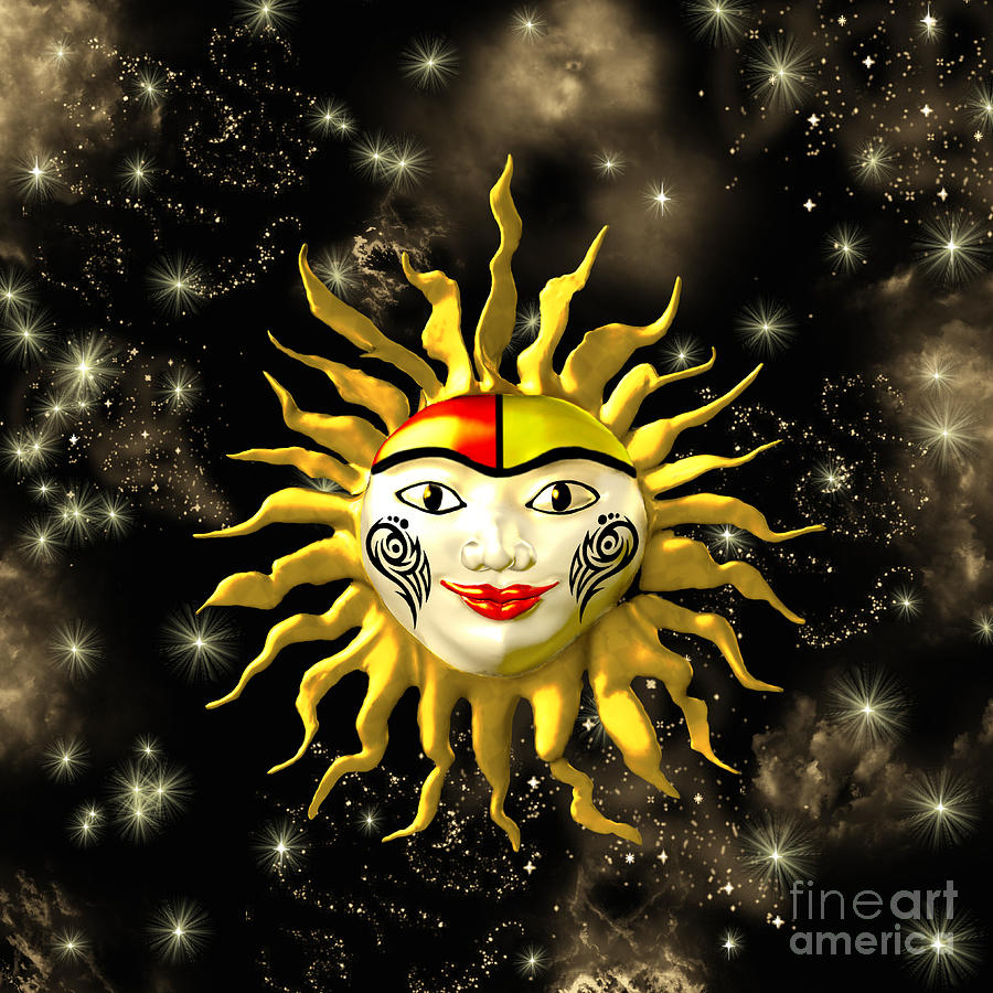 Sun Face Painting By Methune Hively