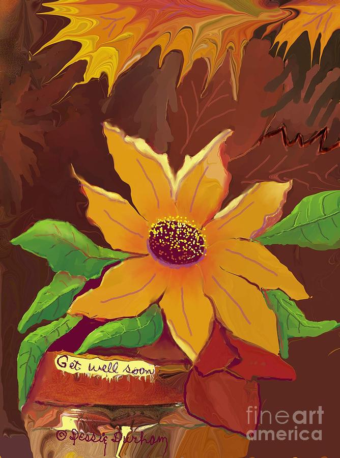 Sun Flower Digital Art by Dessie Durham