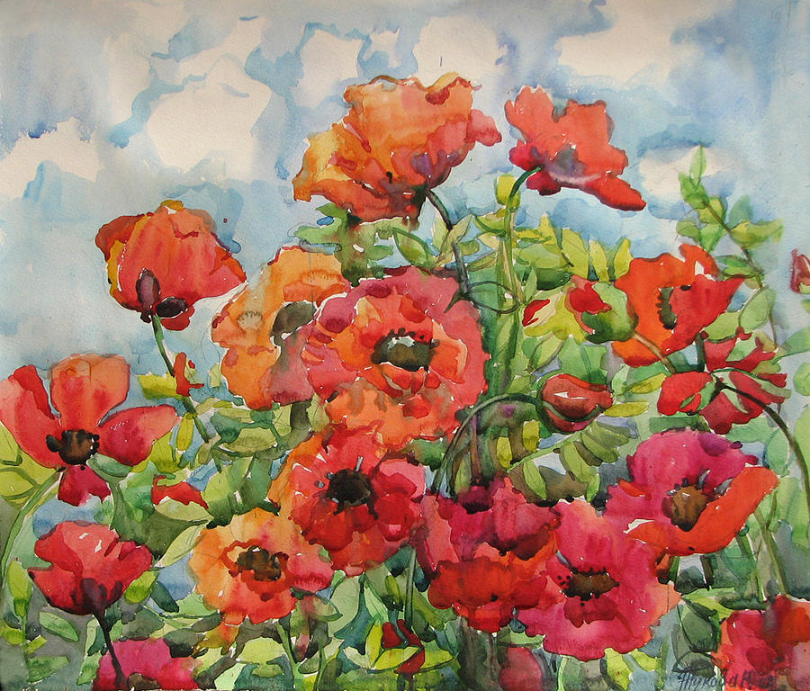 Sun flowers Painting by Juliya Zhukova