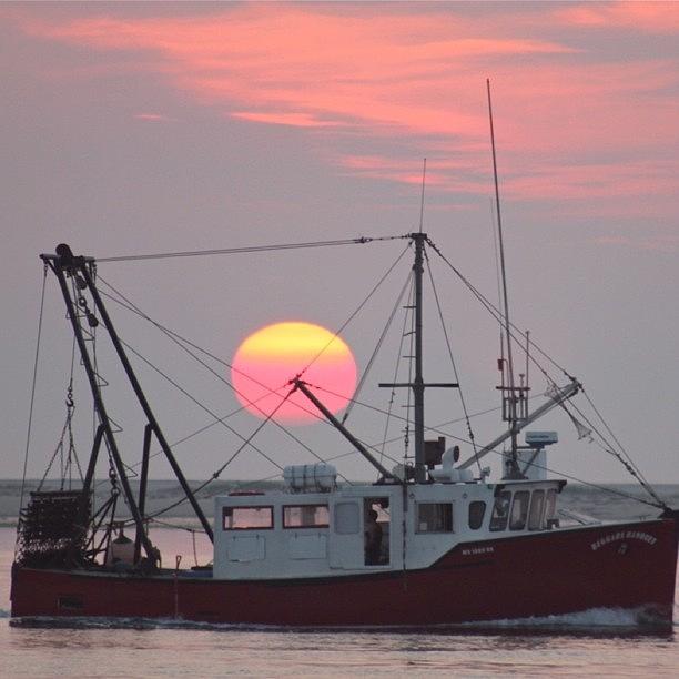 Boat Photograph - Sun Rises On A Fishing Boat by Justin Connor