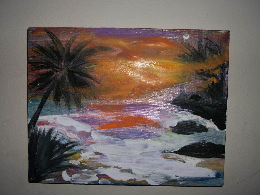 Sun Set Takes Over Painting by Lisa Stunda