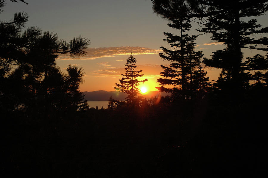 Sun Setting lake Tahoe Photograph by LeeAnn McLaneGoetz McLaneGoetzStudioLLCcom