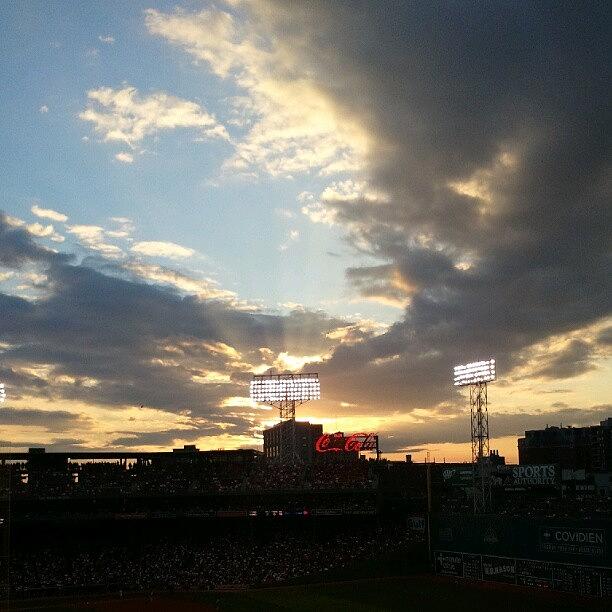 Redsox Photograph - Sun Setting On The #redsox At by Paul Harvey