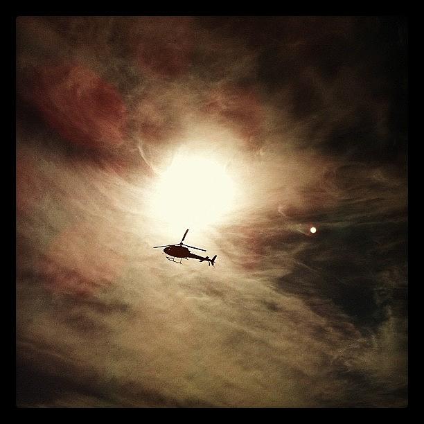 Helicopter Photograph - #sun #sky #helicopter #photoinstagram by Avatar Pics
