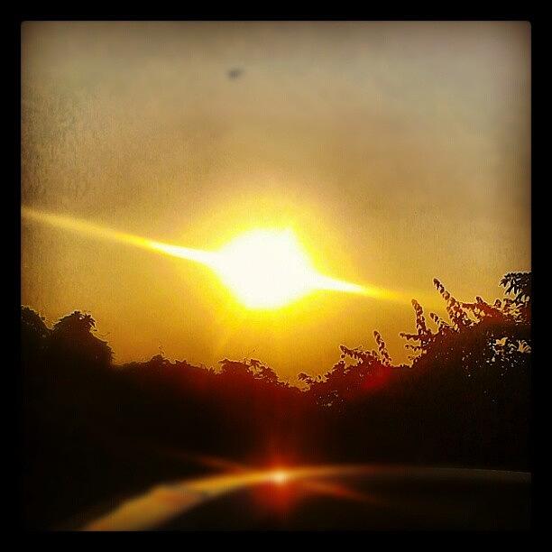 Sunset Photograph - Sun #thursdaysun #sunset #yellow by Prerna Obhan