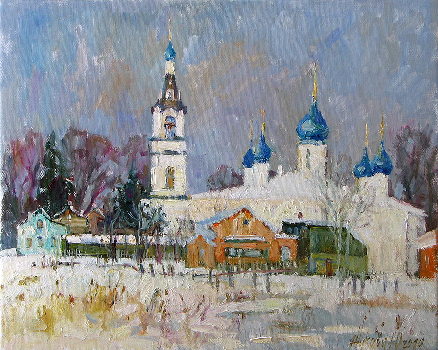 Winter Painting - Sunday by Juliya Zhukova