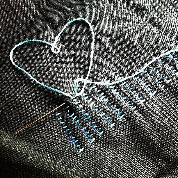 Sunday Stitching :: Heart Strings Photograph by Ellie B