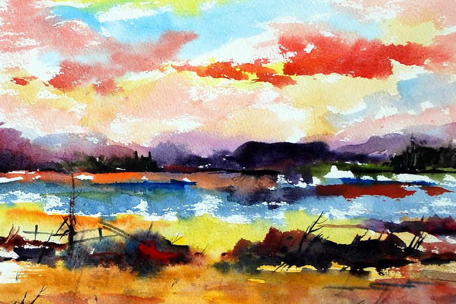 Sundown at Muskoka Painting by Wilfred McOstrich