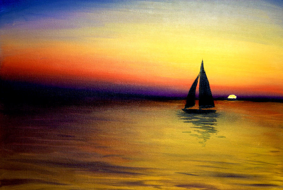 Sunset Painting - Sundown by Brittany Prichard