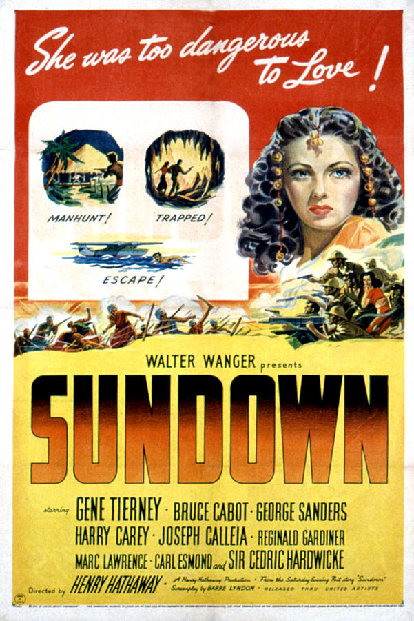 Movie Photograph - Sundown, Gene Tierney, 1941 by Everett