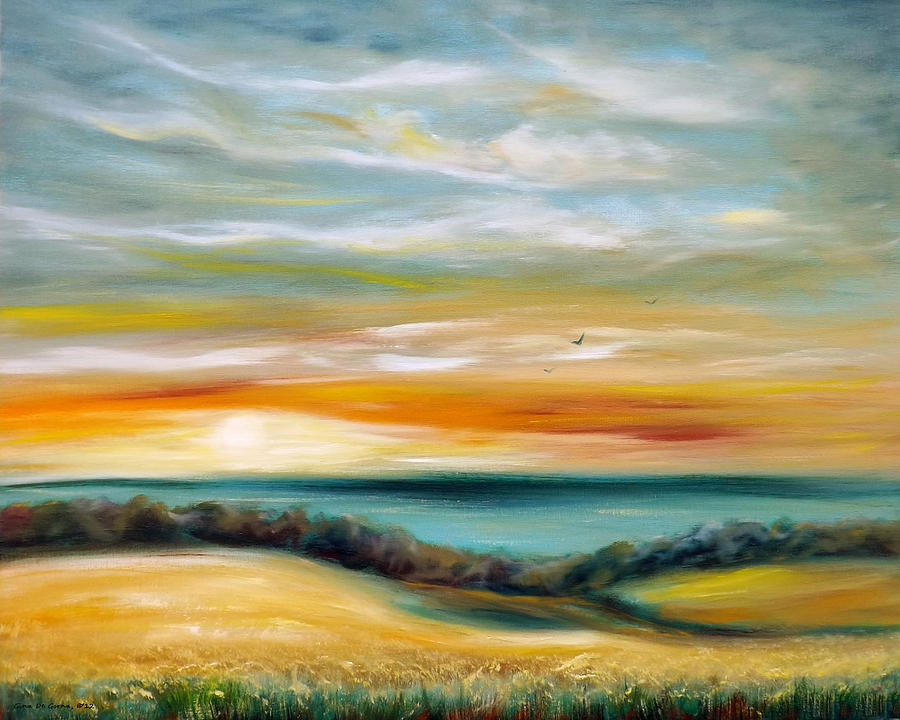 Sundown Painting by Gina De Gorna