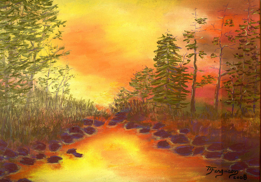 Sunset Painting - Sundown by Marilyn Ferguson