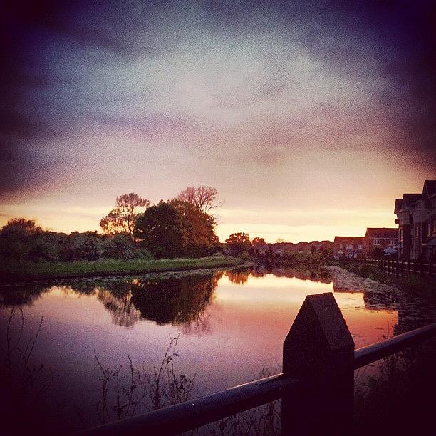 England Photograph - Sundown Over The Canal #sundown #canal by Rob Harris